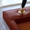 Dacasso Mocha Leather Pen Stand with Gold Accents AG-3004 - alternate 6